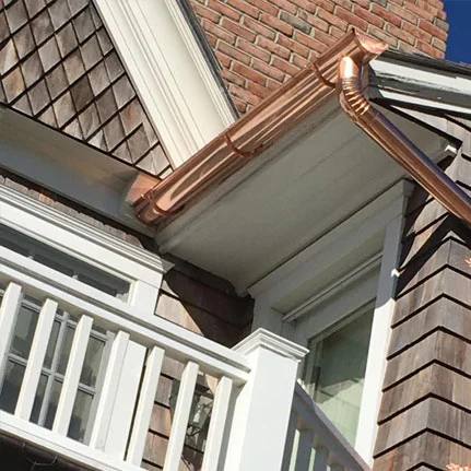 copper gutter installation Island Park ny
